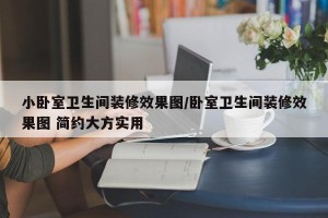 小卧室卫生间装修效果图/卧室卫生间装修效果图 简约大方实用