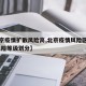 【北京疫情扩散风险高,北京疫情风险区域划分,风险等级划分】